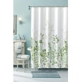 thumbnail image 6 of Green and Grey Shower Curtain, Watercolor Floral Bathroom Curtain Teal and White Shower Curtains 72×72 inches, 6 of 6