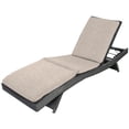 thumbnail image 2 of Jordan Manufacturing 72" x 21" Dove Beige Solid Rectangular Outdoor Chaise Lounge Cushion with Ties and Hanger Loop, 2 of 11