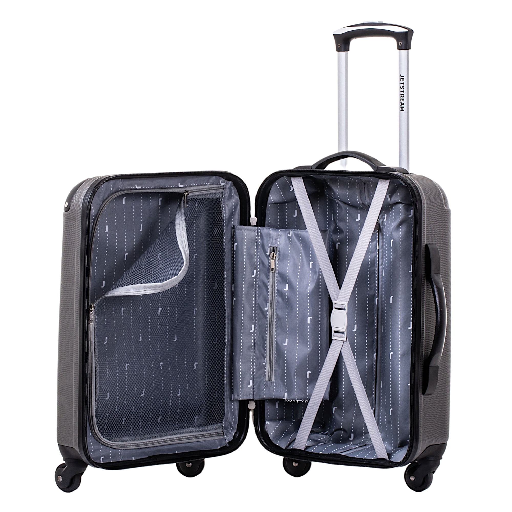 Jetstream 20-inch Hardside Rolling Spinner Carry-on Luggage, Charcoal
