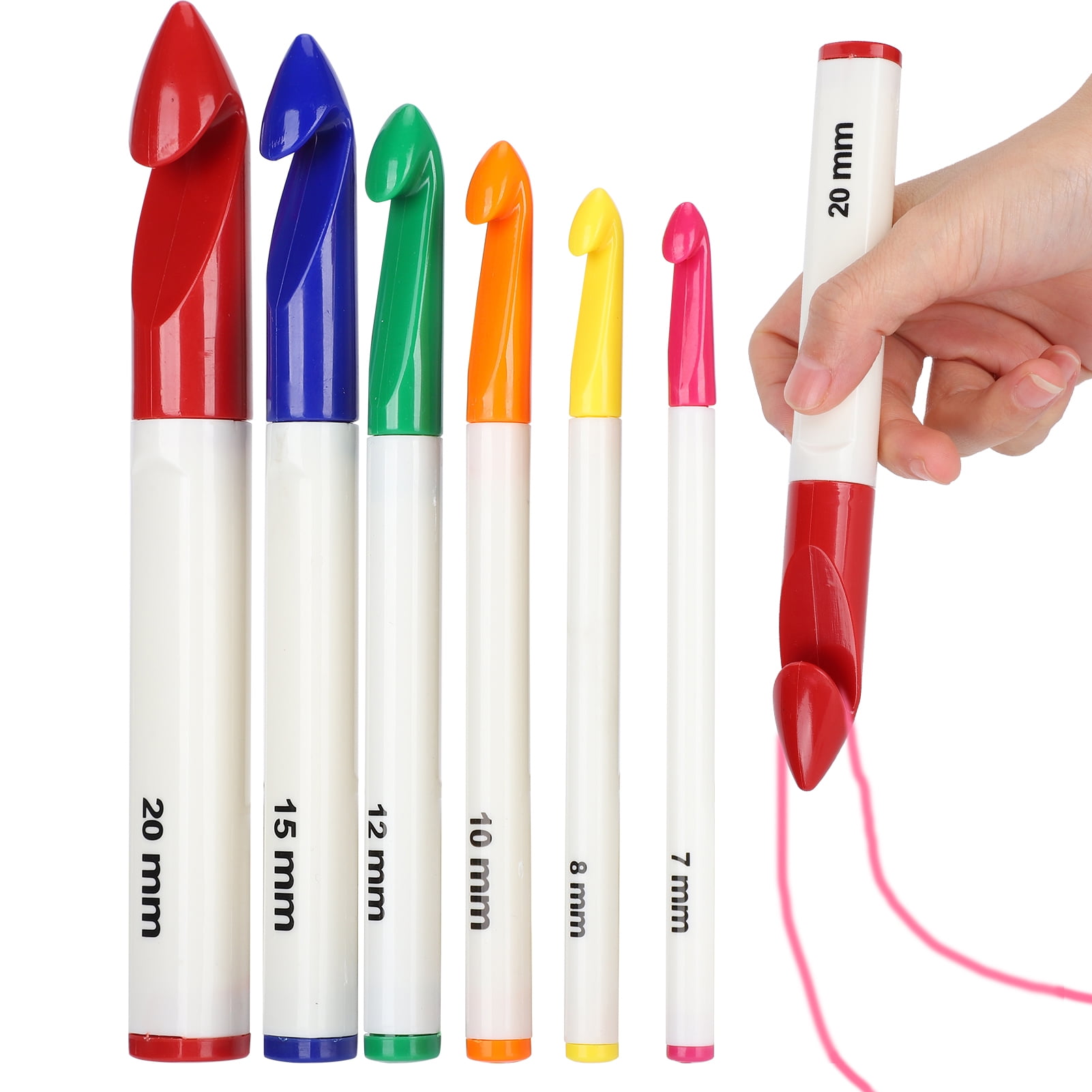 ANGGREK Crochet Hooks Set 6Pcs Crochet Needles Crochet Hook Case Crocheting Needles Crochet Needle, Crochet Hook, For Grandmothers Beginners Mothers Children