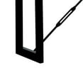 thumbnail image 2 of Rectangular Metal Frame Bench with Wooden Seat in Black and Brown, 2 of 4