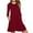 Wine 3, variant on Summer Dresses for Women 2024 Petite Casual Bodycon Dresses Fashion Casual Solid Dress Long Sleeve Loose Dress