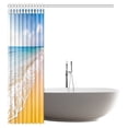 thumbnail image 2 of MYPOP Tropical Coastal Contemporary Modern Decor Shower Curtain, Seascapes Seashore Ocean Paradise Beach Landscape Fabric Bathroom Decor Set with Hooks, 60 X 72 Inches, 2 of 2