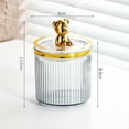 thumbnail image 3 of Almacenamiento Hisopos Algodón Caja Almacenamiento Acrílico Oso Soporte para Almohadillas Algodón Organizador Maquillaje para Caja Hisopos Algodón Gris Humo, 3 of 5