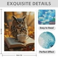 thumbnail image 3 of Diamond Art Kit for Adults, Owl Autumn Coffee Scene Diamond Painting for Adults Beginners, DIY Diamond Art Painting Kits, 5D Diamond Painting Crafts for Home Decor 12x16 Frameless, 3 of 7