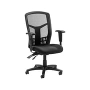 Lorell Executive High-back Mesh Chair Black Fabric Seat - Gray Back - Black Steel, Plastic Frame - 5-star Base - 21 Seat Width x 19.50 Seat Depth - 28.5 Width x 28.5 Depth x 45 Height - 1 Each