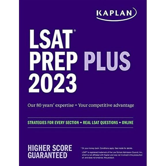 Pre-Owned LSAT Prep Plus 2023: Strategies for Every Section   Real LSAT Questions   Online (Kaplan Test Prep) Paperback