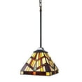 thumbnail image 2 of Chloe Lighting Vincent Mission 1-Light Glass Mini Pendant in Blackish Bronze, 2 of 6