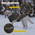 thumbnail image 5 of BT Bear Dog Harness Jacket, High Collar Reflective Dog Jacket with Handle, Warm Dog Cold Weather Coat, Pet Coat Vest for Small Medium Large Dogs Grey S, 5 of 7