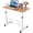 Wood, variant on WSA Adjustable Laptop Desk with Wheels, 32 Inch Rolling Overbed Table, Height Adjustable Mobile Computer Desk for Home Office, Bed, Sofa, Walking Pad Workstation (Wood)