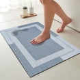 thumbnail image 7 of WWC Bath Mat, Blue Soft Geometric Bathroom Rug, Non‑Slip Absorbent Shower Mat for Bathroom and Shower, 16x24 inch, 7 of 7