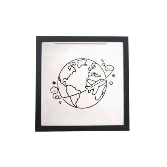Lume Wear Memory Display Case With Slot a Sealed Storage Solution for Travel Tickets And Concert Memorabilia. A Wooden Shadow Box Frame That Can Be Wall Mounted Or Displayed On Desktop