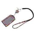 thumbnail image 4 of Yunhgft 1x Bling Rhinestone Lanyard with Retractable Reel Vertical ID Badge Holder Colorful, 4 of 6
