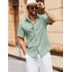 thumbnail image 2 of Camisa COOFANDY verde salvia con botones de manga corta para hombre, 2 of 6