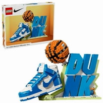 LEGO Nike Dunk Sneaker Building Set 43008 – Collectible Basketball Shoe Toy with Minifigure, Hidden Compartments & Extra Laces (1,180 Pieces, Ages 10 )