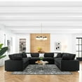 thumbnail image 1 of Modway Commix 8-Piece Down Filled Overstuffed Sectional Sofa in Black, 1 of 10