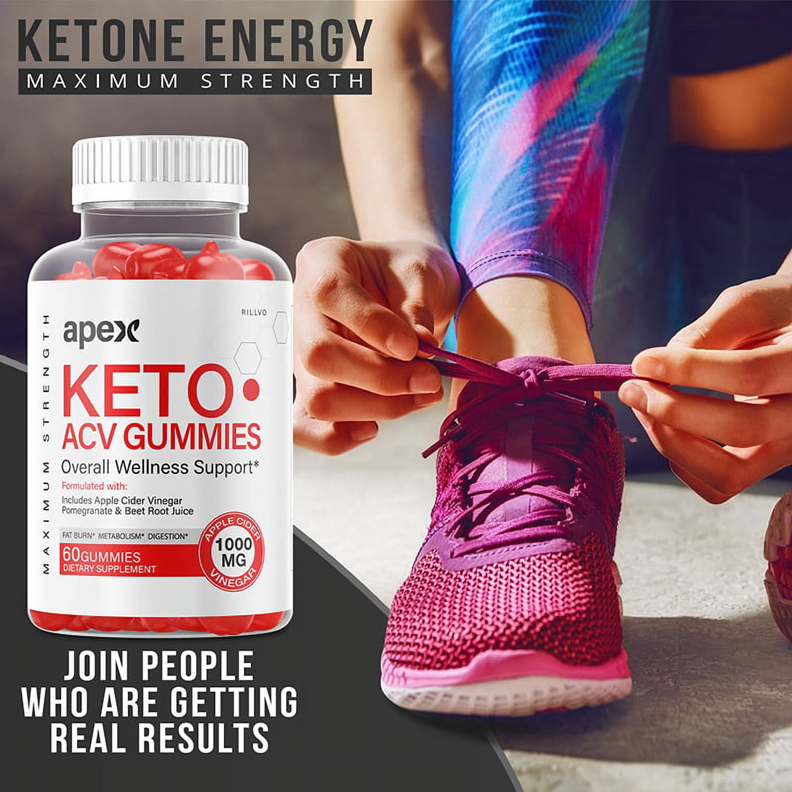 (5 Pack) Apex Keto Gummies - Apex Keto ACV Gummy’s - Supplement for Weight Loss - Energy & Focus Boosting Dietary Supplements for Weight Management & Metabolism - 300 Gummies