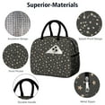 thumbnail image 4 of Lunch Bag Lunch Box for Women Reusable Insulated Lunch Bags,Water-Resistant Gold Stars Black Background Cooler Lunch Tote Bag, Large Capacity for Work Travel Picnic, 4 of 6