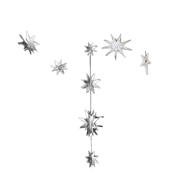 QualitChoice 1 Set Star Decorations Household Interesting Exquisite Stars Pendant Party Supply Craft Decoration Decor Props for Layout Silver 1Set
