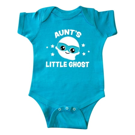 

Inktastic Cute Aunt s Little Ghost with Stars Gift Baby Boy or Baby Girl Bodysuit