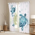 thumbnail image 3 of Feelyou Cartoon Sea Turtle Blackout Curtains Set of 2 (52x84 Each) for Kids, Kawaii Ocean Animal Window Curtains, Marine Sealife Theme Curtains and Drapes, Blackout Curtains Room Decor, 3 of 6