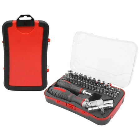 

61Pcs Ratchet Screwdriver Bit Screw Driver Torx Hex 1/4Inch Socket Wrench Repair