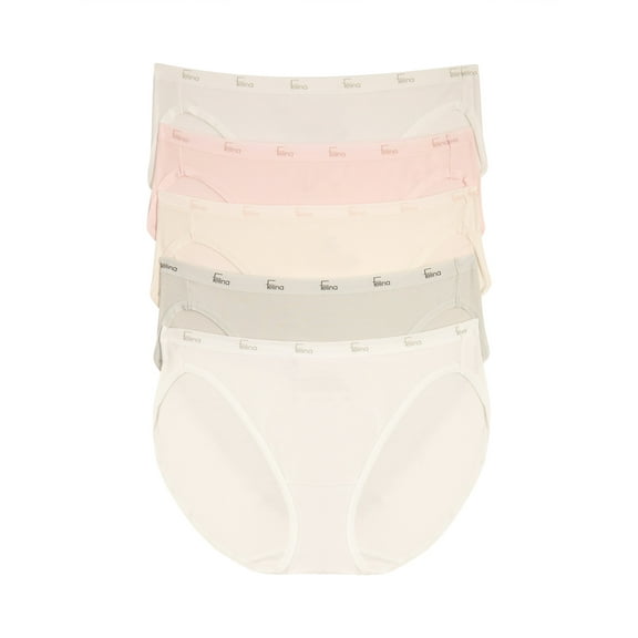 Signature Cotton Bikini 5-Pack (Glacier Pink, Large)