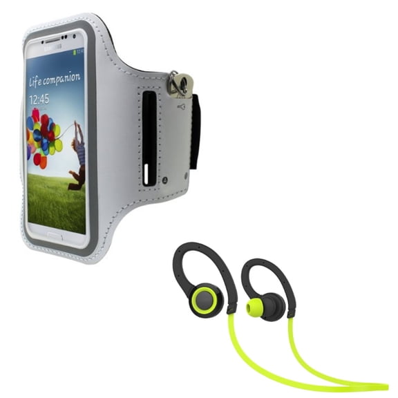 Gym Workout Sports Running Armband w Earphones Sports Wireless Headset E7Y for ASUS PadFone X mini - Blackberry Z30 - BLU Life Play S - Essential Phone (PH-1) - HTC Desire 610 526 512 510