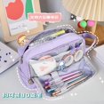 thumbnail image 3 of Estuches de lápices de gran capacidad, bolsa de lápices bonita de tres capas, papelería para estudiantes y profesores, portalápices, regalo para niños, 3 of 4