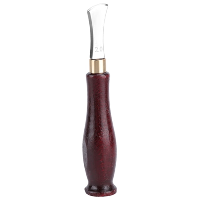 Herramienta de ranura de borde de cuero, recortadora de dispositivo de borde de línea de borde de ranura poco profunda de cuero, herramienta de crimpado de cuero (2 mm)