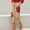 Camel, variant on Denim Skirt For Women Floral Print High Waist Midi Skirts Front Button Straight Cut Bottom With Pockets For Weekend