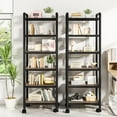 thumbnail image 3 of LinkRomat Slim Rolling Storage Cart 6 Tier Bathroom Organizer Mobile Shelving Unit Utility Cart Tower Rack for Kitchen Laundry Narrow Places, Black, 3 of 10
