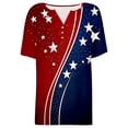 thumbnail image 5 of MEZZALL Women Independence Day T-Shirts Graphic Tees 4Th Of July V Neck Summer Button Short Sleeve Fall Shirt Celebrate America's 250th Anniversary Tops, 5 of 5