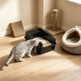 thumbnail image 7 of Blateno Semi Enclosed High Sides Cat Litter Box with Litter Scoop, Anti-Splash Detachable Plastic Kitten Toilet, Odor Control Filter Mat Large Capacity Litter Pan for Indoor Cats, 7 of 7