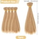 thumbnail image 2 of Kit de 5 extensiones de cabello para pelucas, 15,5 cm, liso y corto, de fibra resistente al calor, para la confección de extensiones de cabello. Incluye pelo de camello para manualidades., 2 of 9