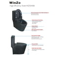 thumbnail image 7 of WinZo WZ5040B Elongated One Piece Toilet with Comfortable Seat Height Soft Closing Seat Modern Bathroom Matte Black, 7 of 7