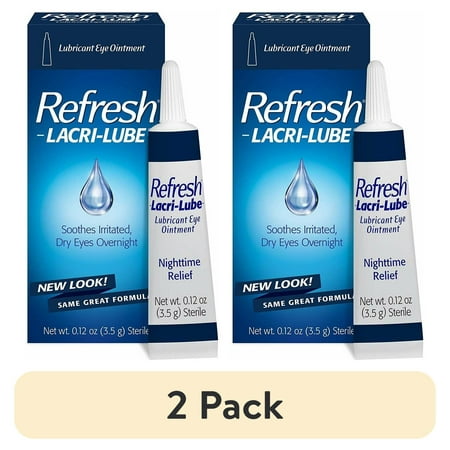 (2 pack) Refresh PM Lubricant Eye Ointment Nighttime Relief For Dry Eye - 3.5 Gm