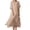 Khaki, variant on Wdgfv Women's Summer Tiered Layered Linen Maxi Dress Flowy Casual Loose Cotton Short Sleeve Wedding Long Dress Blue L