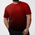 thumbnail image 2 of KPOPLK Men's Big and Tall Shirts Short Sleeve Cotton Tee Summer Crew Neck Oversize Top Loose Fit Shirt 2XL-7XL(Red,XXXXXL), 2 of 5