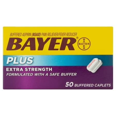 Bayer Plus Extra Force Aspirine Analgésique / Fièvre Réducteur Buffered Caplets, 50 count