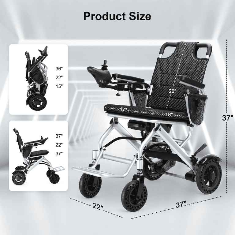 Nguyen Quach 36lb Compact Electric Wheelchair, Lightweight