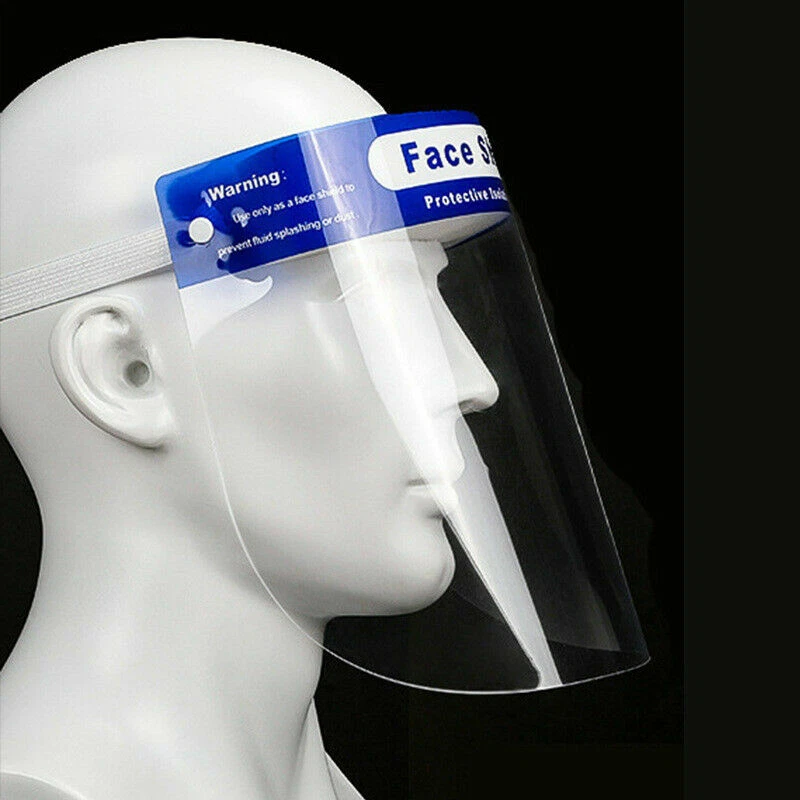 CRESTIN- 10Pcs Safety Full Face Shield Reusable Washable Face Mask Clear Protection Cover