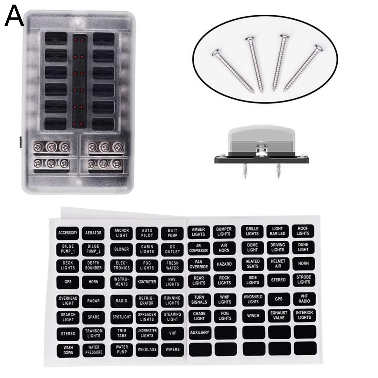 1 Set Car Fuse Box High Reliability LED Indicator DIY Sticker Universal
