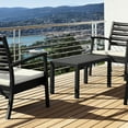 thumbnail image 4 of Luxury Commercial Living 36" Black Patio Solid Rectangular Patio Resin Coffee Table, 4 of 8