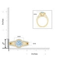 thumbnail image 4 of ANGARA Natural Round 1.6 ct Aquamarine Split Shank Ring with Diamond Halo in 14K Yellow Gold for Women (Size-8mm) | March Birthstone, Anniversary, Jewelry Gift for Women | Natural Aquamarine Ring, 4 of 9