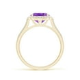 thumbnail image 2 of ANGARA Natural 2.28 Ct. Amethyst with Diamond Halo Ring in 14K Yellow Gold for Women (Ring Size: 12), 2 of 10