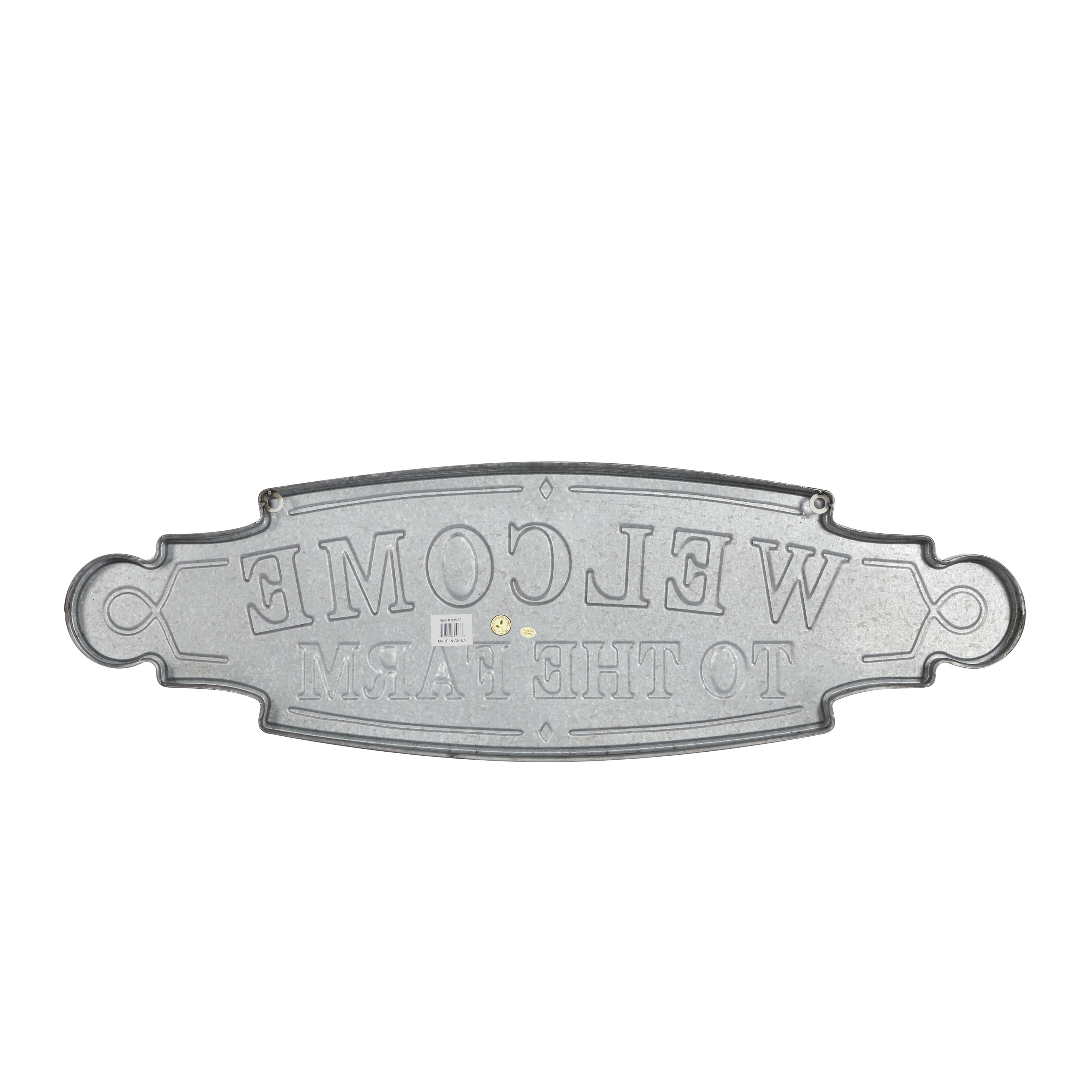 DecMode Indoor Beige Metal Farmhouse Sign Wall Decor