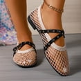 thumbnail image 6 of Wensltd Women Solid Color Mary Jane Flats Slingback Adjustable Buckle Pointed Toe Breathable Comfy Summer Dress Shoes, 6 of 9