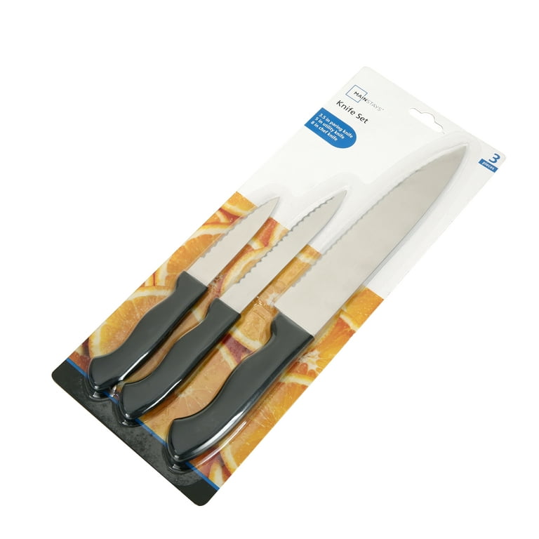 Master Maison 3.5 Professional German Stainless Steel Paring Knife Set  w/Dual Sharpener & Edge Guard - Peeling Chef Kitchen Set - Kitchen Pairing