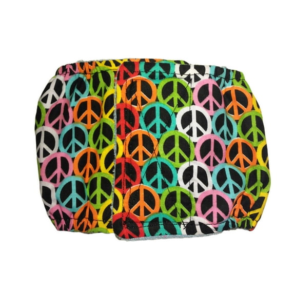 Barkertime Colorful Peace Washable Dog Belly Band Male Wrap - Made in USA
